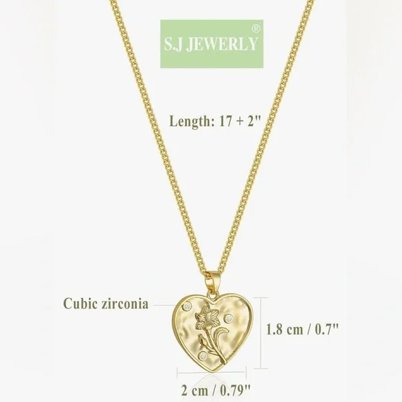 14K GOLD PLATED BIRTHDAY FLOWER NECKLACE- MAY - Picture 4 of 8